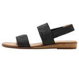 Easy Spirit Lana Double Strap Slingback Sandal SELANA2 Black / Brown 6.5M