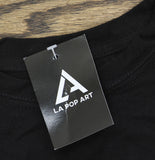 La Pop Art Graphic Headphones Word Art T-Shirt 263106 Black S