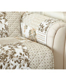 Great Bay Patchwork Scalloped Protector Recliner Cover Brown Recliner 79" x 68"