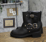 Universal Thread Womens Connor Harness Buckle Ankle Boots 90511576 Black 8M