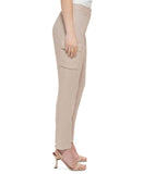 Calvin Klein Womens Petite Linen-Blend Slim Leg Pants T24P2966-1