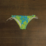 Speedo Womens Hana Floral Printed Side Tie Bikini Bottom Blue / Green XS
