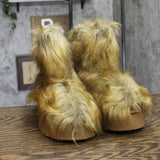 A New Day Faux-Fur Ankle Boots with Memory Foam Insole 94715798 Brown 10M