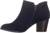 Style & Co. Womens Masrinaaf Suede Block Heel Booties MASRINAAF Navy Blue 7M