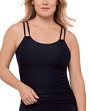 Swim Solutions Tunnel Tankini Swim Top 807099 Black 14