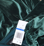 Msk Womens Long-Sleeve Stretch Velvet Dress 93017220X Emerald Green XL