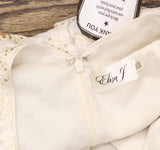 Eliza J Womens Sequin-Lace Puff-Shoulder Dress EJ4M3436 Ivory Off White 6