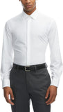 Haggar Men's Slim Fit Performance Comfort Dress Shirt White Solid 15-15.5 32-33