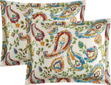 Nanshing Autumn Paisley 7-Piece Queen Comforter Set Bedding Ivory Multi Queen