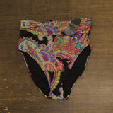 Lauren Ralph Lauren Paisley-Print High-Waist Bikini Bottom Black Paisley 10