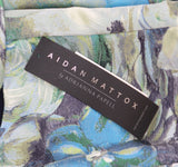 Aidan Mattox by Adrianna Papell Floral Jacquard Pleated Gown Dress Blue Multi 18