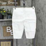 DG2 by Diane Gilman Classic Stretch Pull-On Bermuda Short Ivory Off White M