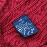 Ralph Lauren Sport Womens Vintage V-Neck Knit Cotton Pullover Sweater Red L