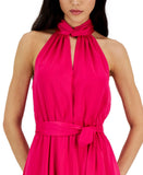 Anne Klein Women's Twist-Neck Sleeveless Midi Dress 10856173 Amaranth Pink 12