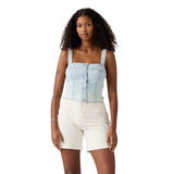 Levi's Denim Drea Tank with Adjustable Straps Never Going To Change Blue XL