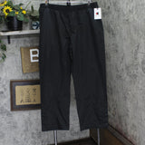 Champion Womens High Rise Snap Cuff Wide Leg Pants M3233 Black XL