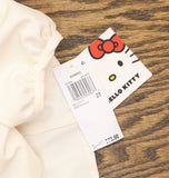 Hello Kitty Lined Dress with Faux Fur Collar and Sequin Heart Off White 2T