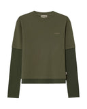 Carrer Roque Layered Look Long Sleeve Tee 10003211ROQUEDLS Green L
