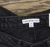 And Now This Womens Distressed Ultra High Rise Straight Jeans Black 29