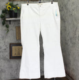 Me By Jennie Garth Piece Dye Full Length Flare Jeans A682345 White 20W