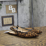 A New Day London Slingback Bow Flats Pointed Toe 94303553 Cheetah Brown Multi 6M