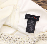Teeze Me Juniors Embellished Illusion Sheath Dress H161252 Cream Off White 7/8