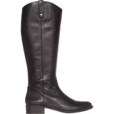 INC International Concepts Fawne Leather Knee-High Riding Boots Black 8.5M