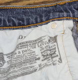 Levi's Womens Distressed 501 Button Fly Straight Leg Jeans Wash Blue 28x30