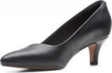 Clarks Womens Linvale Jerica Pump Heeled Shoes 26137208 Black Leather 8M