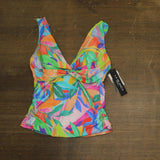 La Blanca Over The Shoulder Tankini Swimsuit Top Tropi-flage Multicolor 12