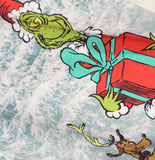 The Grinch Holiday Graphic Jogger Pajama Pants with Drawstring Cream Off White M