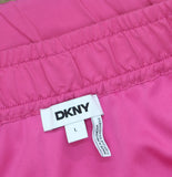 DKNY Womens Handkerchief Hem Mixed Media Maxi Skirt P4DN8X10 Vivid Pink L