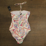 Lauren Ralph Lauren Cutout Bandeau One-Piece Swimsuit Fleurette White Multi 10