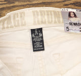 Rewash Juniors Ripped Natural Wash Skinny Jeans 2606602 Ivory Off White 5