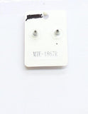 Mint Fashion Elegant Cubic Zirconia Studded Drop Earrings Silver Gray .50"