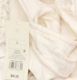 A New Day Womens Modern Gauze Jumpsuit 94191932 Cream Off White L