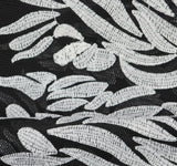 DKNY Womens Embroidered Mesh Sleeveless Fit Flare A-line Dress Black / Ivory 2