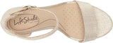 Lifestride Womens Averly Heeled Sandal G4913S5 Platino Gold 9.5W