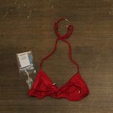 Sunkissed Womens Le Triangle Bikini Top Swim Cherry Red S