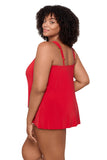 Miraclesuit Scoop Neck Underwire Tankini Top 6518826W Cayenne Red 16W