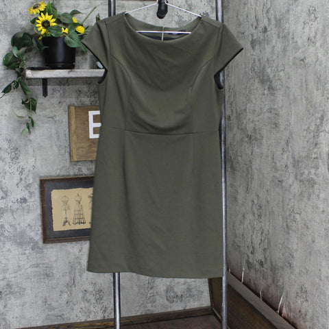 Namyang Womens Lined Button Back Sheath Dress Green See Measurements