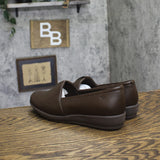 Easy Spirit Arlie Womens Wedge Slip-On Flats SEARLIE3 Dark Brown 11M