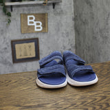 Easy Spirit Dashtyn Womens Double Band Lightweight Slip-on Sandals Dark Blue 7M