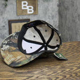 Cap America Mens Mossy Oak JLG Strapback Baseball Cap Hat Green Camo OS