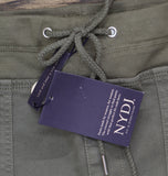 NYDJ Womens Petite Drawstring Cargo Shorts PMST8169-313 Most Green 14P