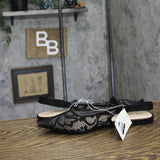 A New Day London Lace Slingback Bow Flats 94303527 Black 9M