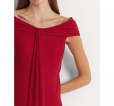 Lauren Ralph Lauren Womens Off-the-Shoulder Chiffon Gown 253882146001 Red 8