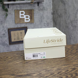 Lifestride Minimalist Strappy Pointed-Toe Pumps H5061S3 Light Gold Shimmer 10W