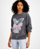 Junk Food Womens Triangle Butterfly Graphic-Print Sweatshirt 12UXJF366