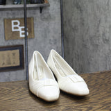 Easy Street Womens Waive Sinched Block Heel Pump WAIVE White 11M